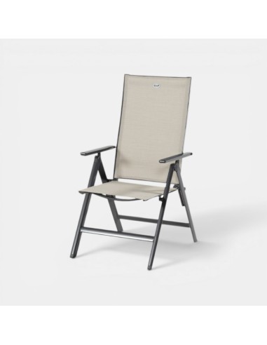 Silla reclinable de jardín ARUBA vista lateral en posición reclinada HARTMAN®