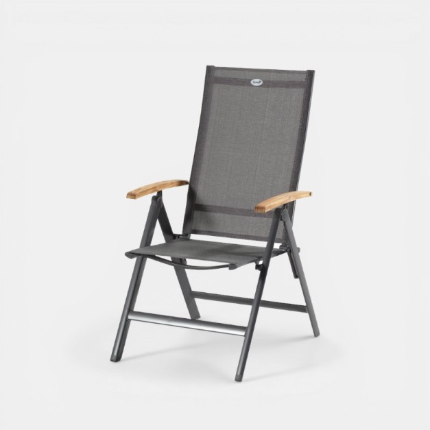 Silla reclinable de jardín ARUBA de exterior en aluminio...