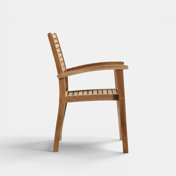 Silla de jardín SUNDERLAND de exterior en madera de teca Hartman®