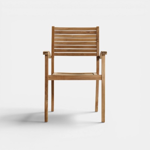 Silla de jardín SUNDERLAND de exterior en madera de teca Hartman®