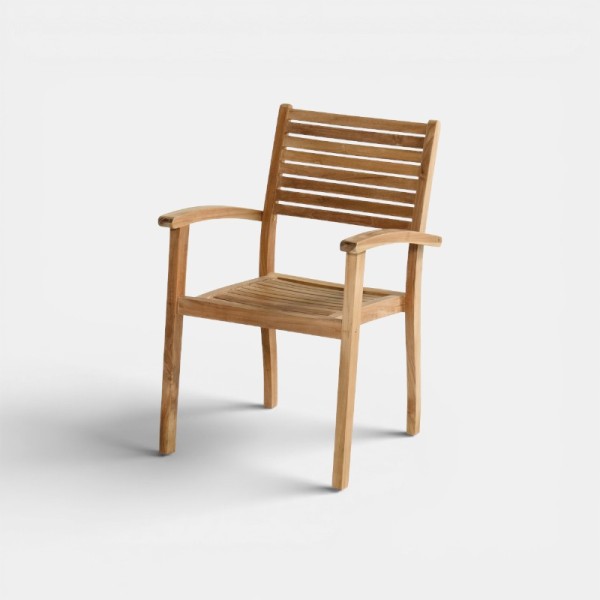 Silla de jardín SUNDERLAND de exterior en madera de teca Hartman®