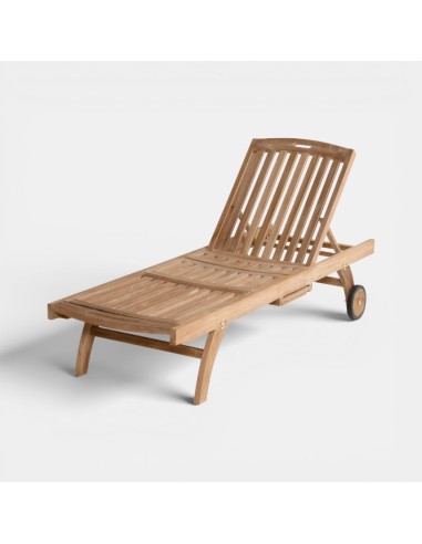 Tumbona de jardín SKAGEN reclinable de exterior en madera de teca Hartman®