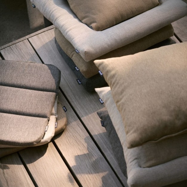 Cojín de asiento BAHAMA DELPHINE para silla de jardín color silver Hartman