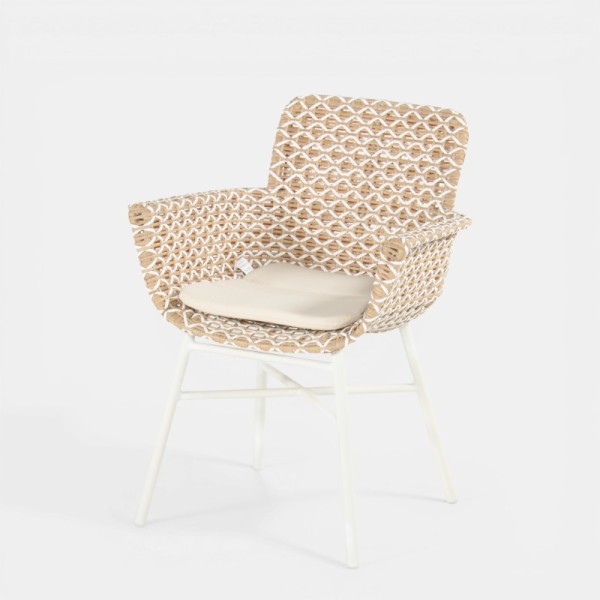 Cojín de asiento HAVANA ECRU DELPHINE para silla de jardín Hartman®