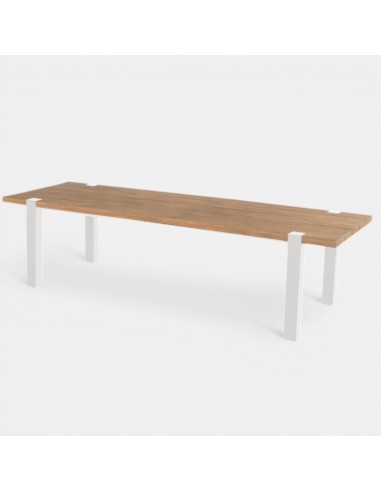 Mesa de madera de teca ESMEE 280x100 cm. Color blanco/teca Hartman®