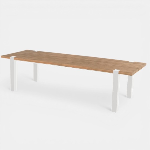 Mesa de madera de teca ESMEE 280x100 cm. Color blanco/teca Hartman®