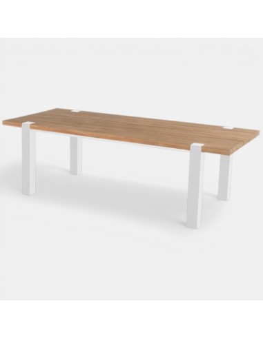 Mesa de madera de teca ESMEE 200x100 cm. Color blanco/teca Hartman®
