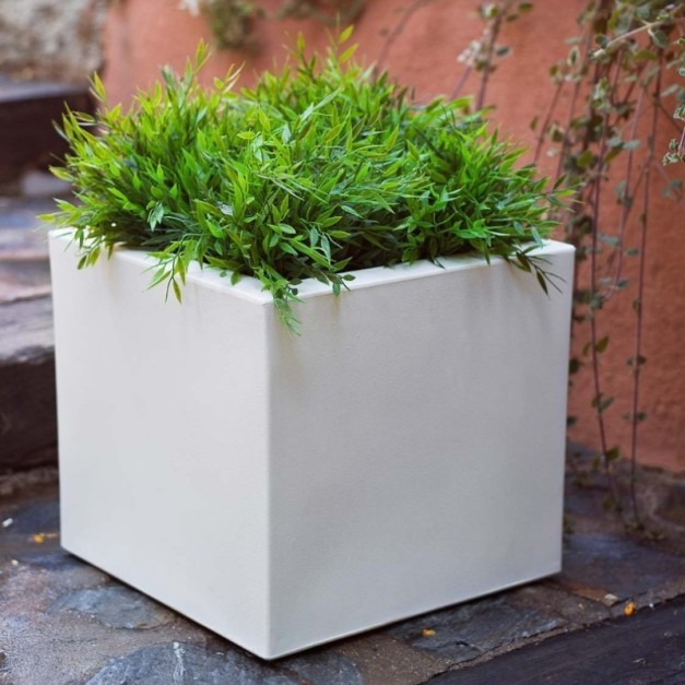 Macetero NARCISO 35 cm color blanco Essentials® 2