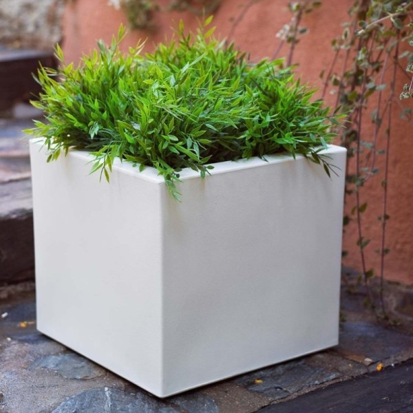 Macetero NARCISO 35 cm color blanco Essentials®