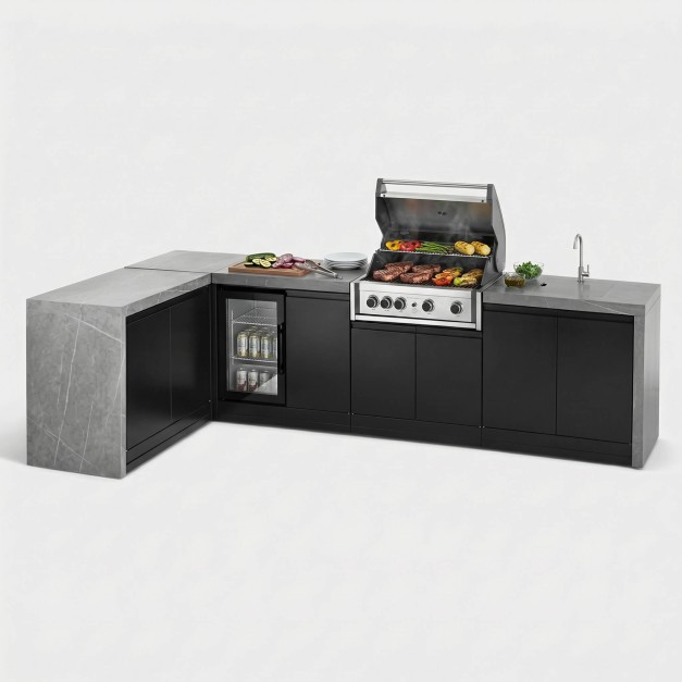 Barbacoa GRANDPRO 426 WF Island Module con cocina exterior en L GRANDPRO®