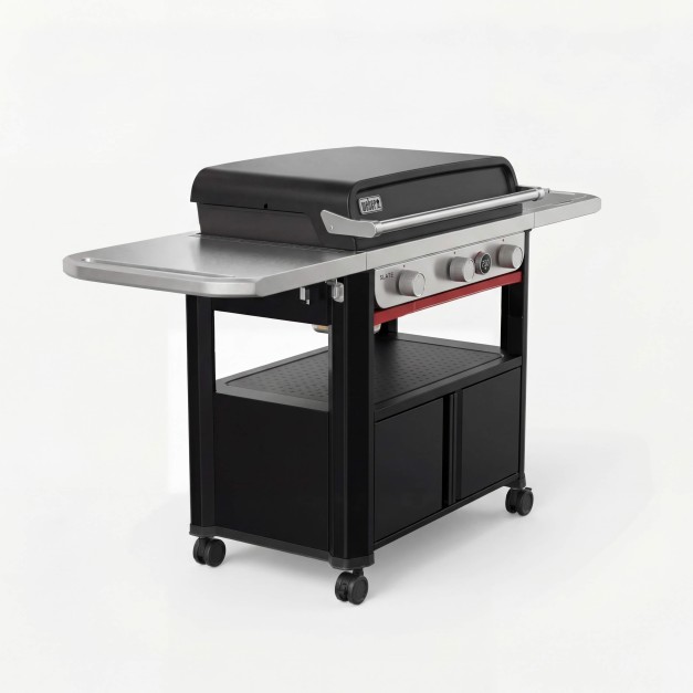 Plancha de gas WEBER® SLATE® GPD 76 cm vista frontal  Premium con carro 2