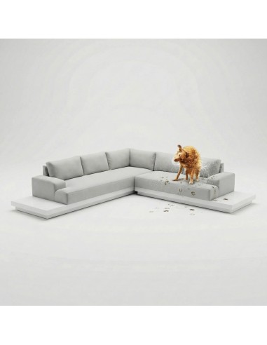 Sofá rinconera SANTIAGO con tejido...