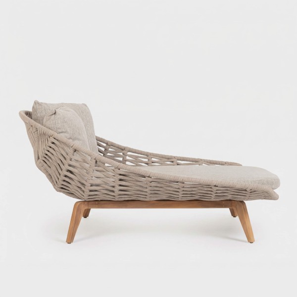 Daybed cama de exterior COBÁ color narural-teka -  Terrazza® - Interior y Exterior