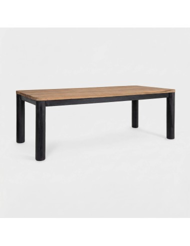 Mesa ZAHARA vista lateral en perspectiva con estructura robusta Terrazza®