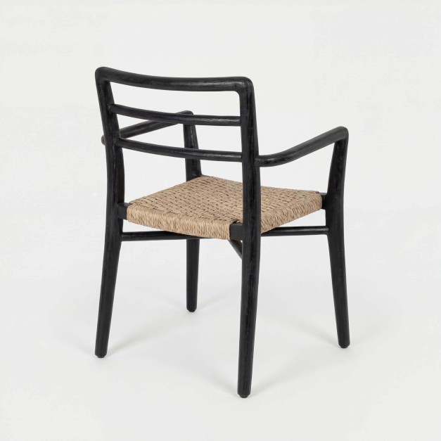 Silla ZAHARA de jardín en teca con asiento de fibra Terrazza® 2