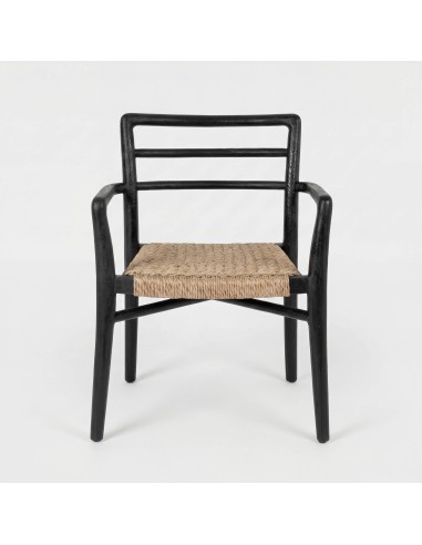 Silla ZAHARA de jardín en teca con asiento de fibra Terrazza®