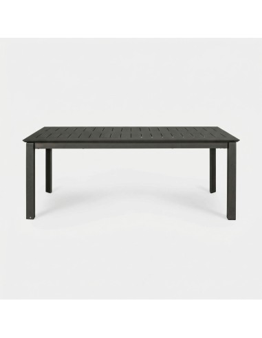 Vista general de la mesa extensible NORDIC TERRAZZA COLLECTION® en color antracita en posición cerrada