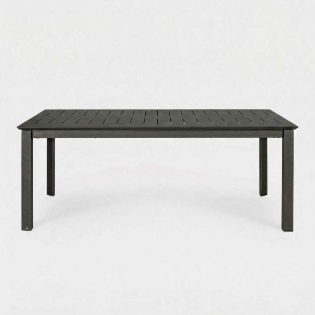 Vista general de la mesa extensible NORDIC TERRAZZA COLLECTION® en color antracita en posición cerrada 2