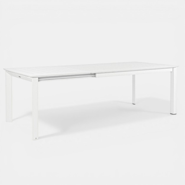 Mesa extensible NORDIC blanca de aluminio TERRAZZA COLLECTION®