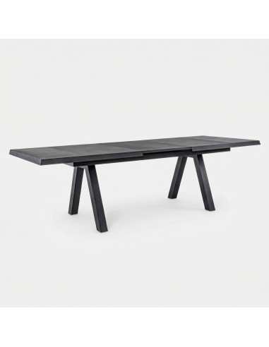 Mesa extensible Aria en color antracita vista general extendida