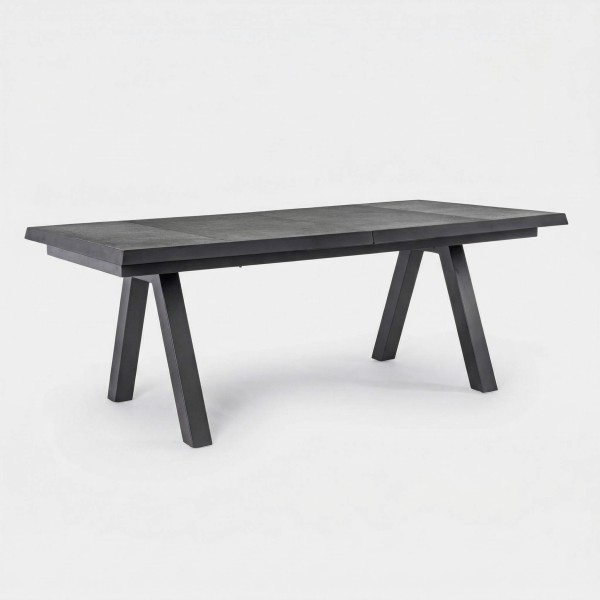 Mesa extensible Aria antracita 205–265x103 cm – TERRAZZA COLLECTION®