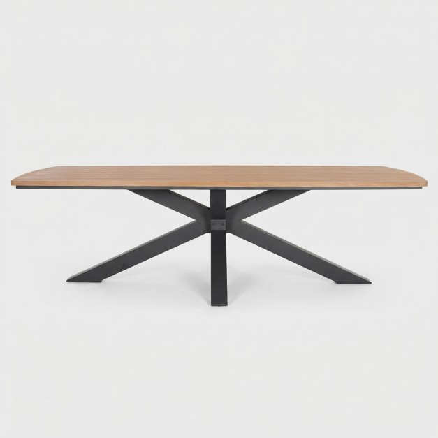 Mesa TIMBER 260x118 cm para exterior antracita efecto... 2