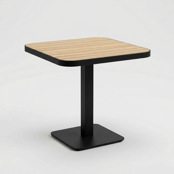 Mesa NOMA 75x75 cm para exterior color antracita efecto madera TERRAZZA COLLECTION®