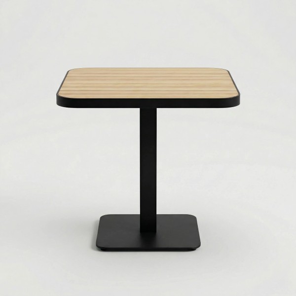 Mesa NOMA 75x75 cm para exterior color antracita efecto madera TERRAZZA COLLECTION®