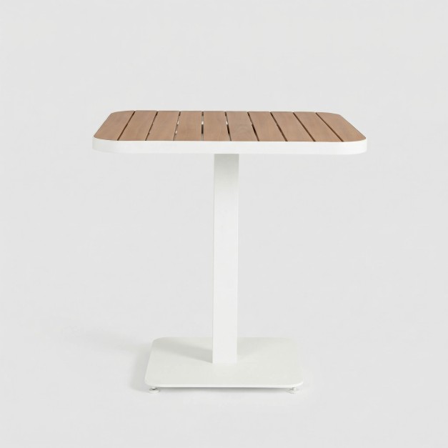 Mesa Noma Vista frontal con base central y diseño compacto