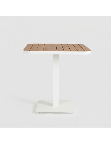 Mesa Noma Vista frontal con base central y diseño compacto