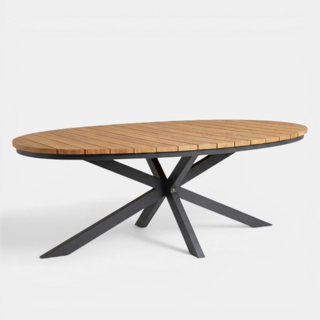 Mesa TIMBER antracita efecto madera vista general completa 2