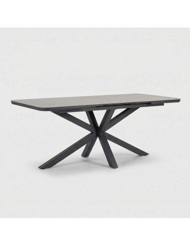 Mesa STONEA antracita efecto piedra vista lateral
