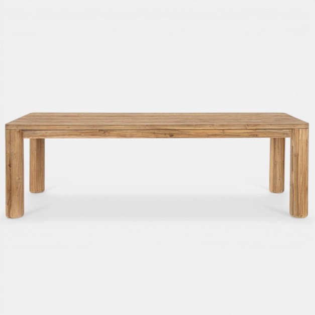 Mesa VELORA madera natural vista general completa