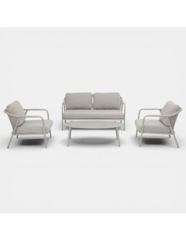 Conjunto de exterior RIVIERA vista frontal en estructura Fog Grey