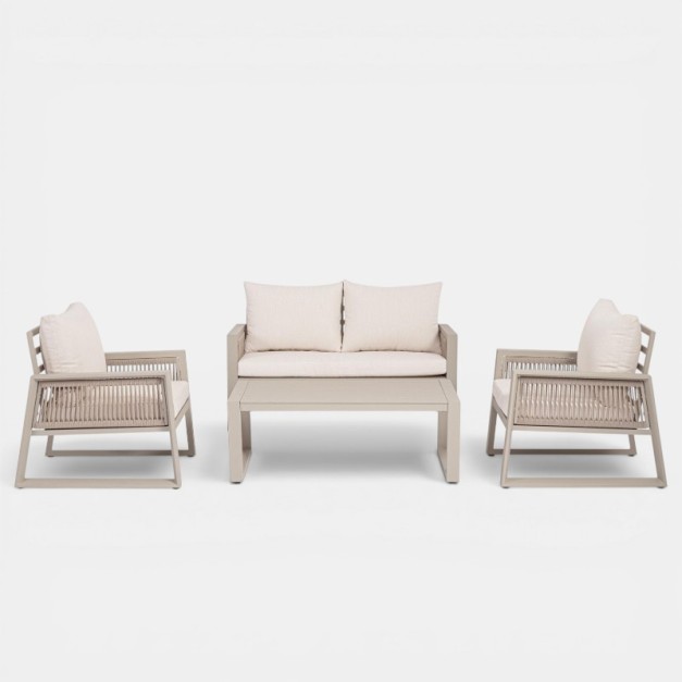 Conjunto Exterior MIRADOR 4 Piezas – Sofá, 2 Sillones y...