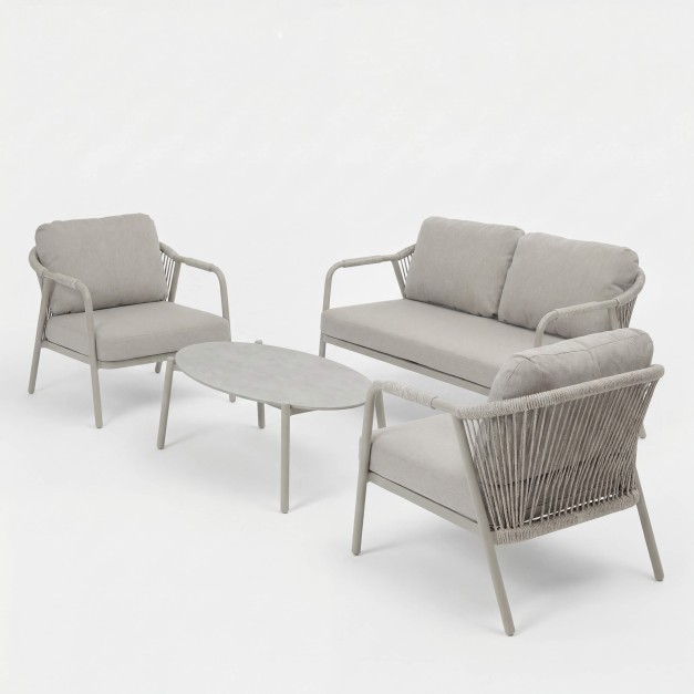 Conjunto de exterior RIVIERA vista frontal en estructura Fog Grey 2
