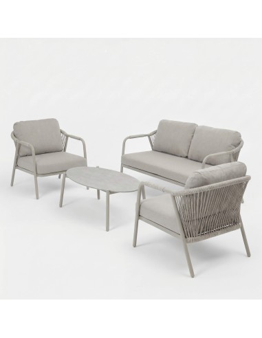 Conjunto de exterior RIVIERA vista trasera en estructura Fog Grey