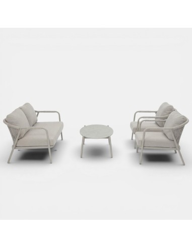 Conjunto de exterior RIVIERA vista lateral en estructura Fog Grey