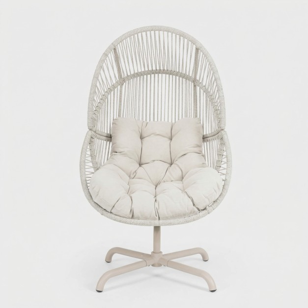 Sillón Nido Giratorio AURA – TERRAZZA COLLECTION® vista lateral 2