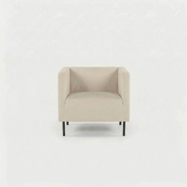 Sillón ALBA tapizado en tela beige  Hartman® vista frontal