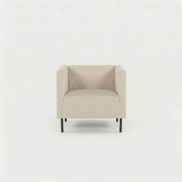 Sillón ALBA tapizado en tela beige  Hartman® vista frontal