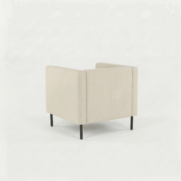 Sillón ALBA tapizado en tela beige  Hartman® vista frontal 2