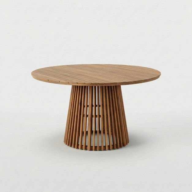 Mesa BATUR madera acacia TERRAZZA COLLECTION® vista frontal
