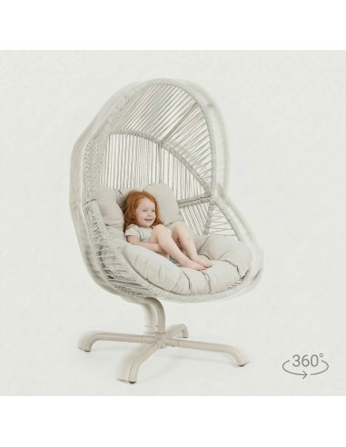 Sillón Nido Giratorio AURA – TERRAZZA COLLECTION® vista lateral