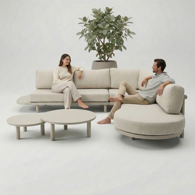 Sofá modular LUNA – TERRAZZA COLLECTION® vista lateral