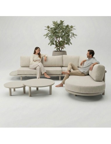 Sofá modular LUNA – TERRAZZA COLLECTION® vista lateral