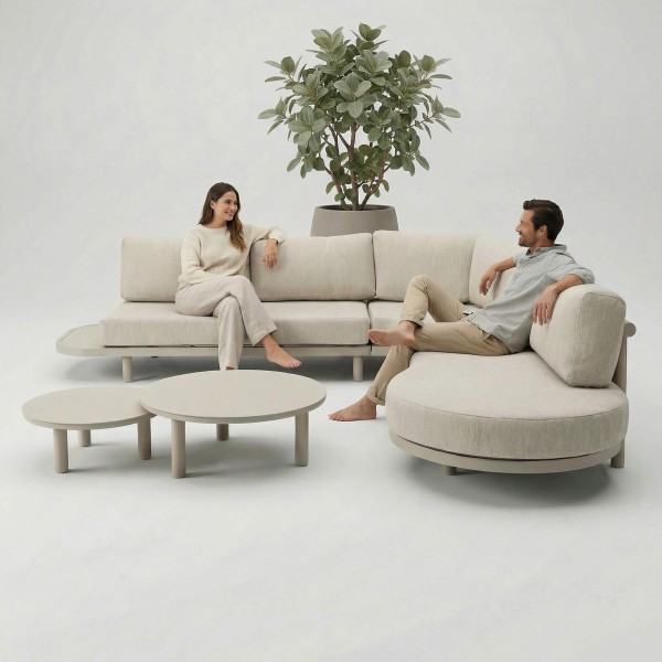 Sofá modular LUNA – TERRAZZA COLLECTION® vista lateral
