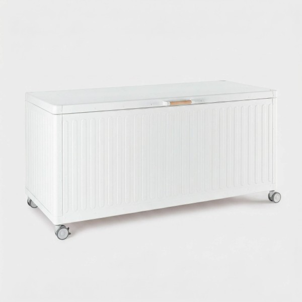 Baúl de exterior COS de aluminio con ruedas "S" color blanco TERRAZA COLLECTION®