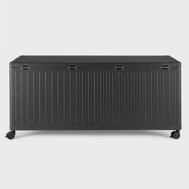 Baúl de exterior COS L de aluminio TERRAZA COLLECTION® vista frontal 2