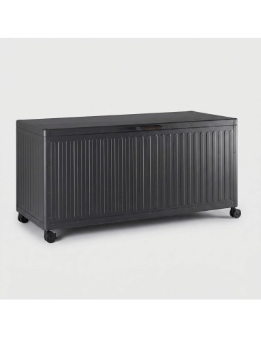 Vista lateral del baúl COS M con ruedas integradas